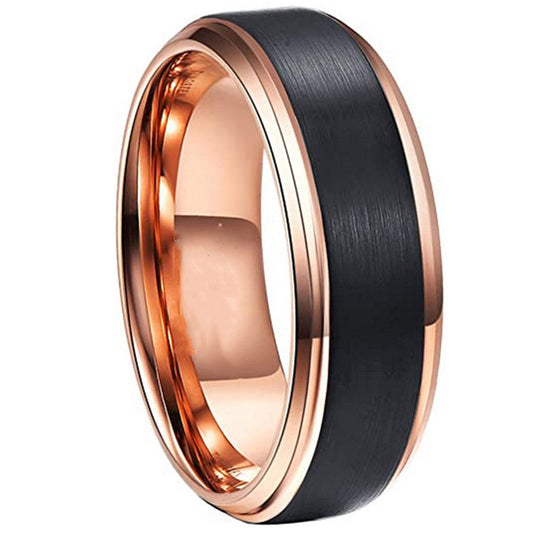 Two Tone Tungsten Steel Ring Men's Jewelry