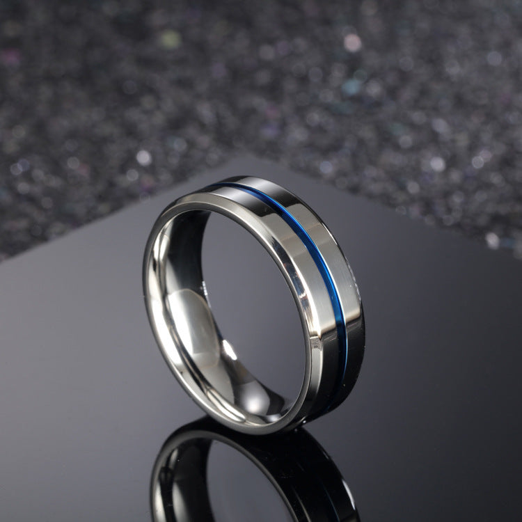 Titanium Steel Ring 8MM Men's Ring