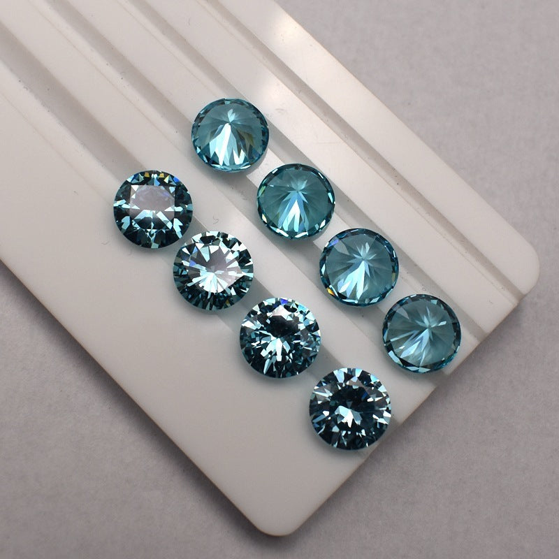 Blue Zircon Round Gemstone