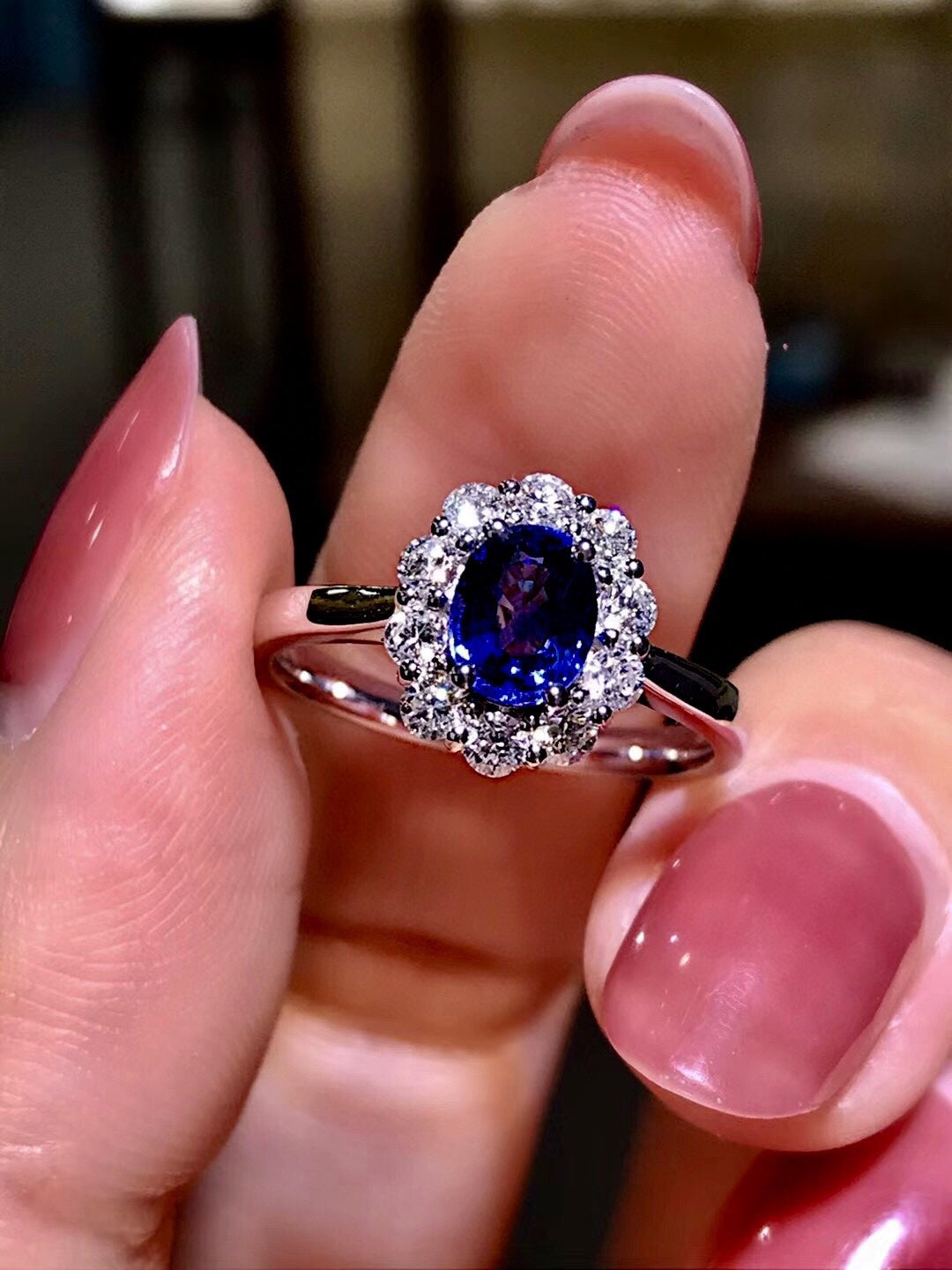 Silver Diana Sapphire Ring