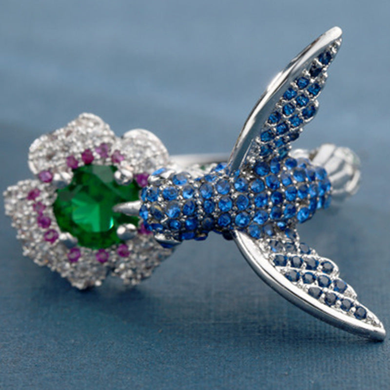 Zircon Bird Ring