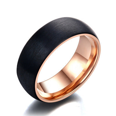 Stainless steel Ring With Rose Gold