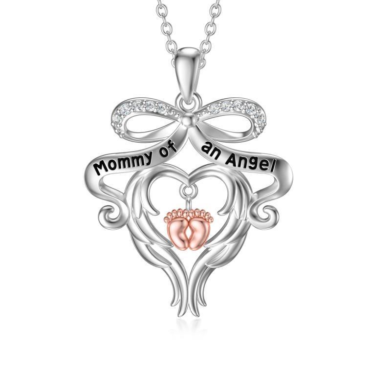 Silver Mommy of an Angel Necklace