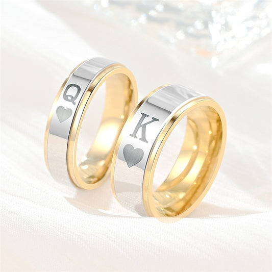 Titanium Steel Couple Ring