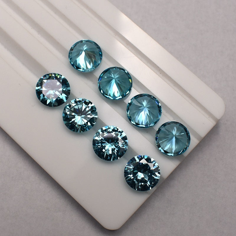 Blue Zircon Round Gemstone