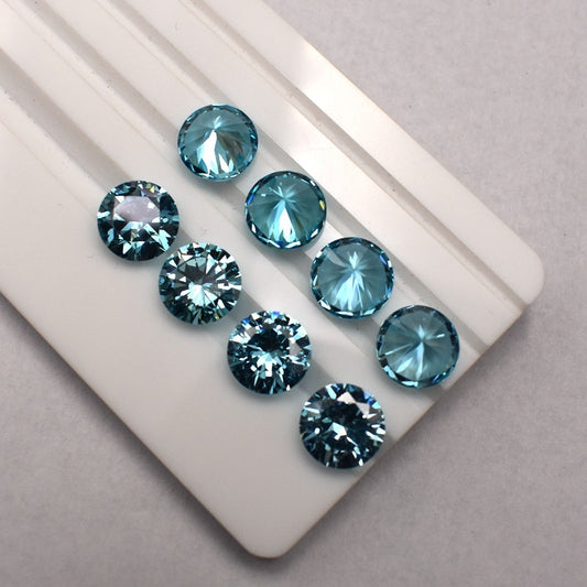 Blue Zircon Round Gemstone